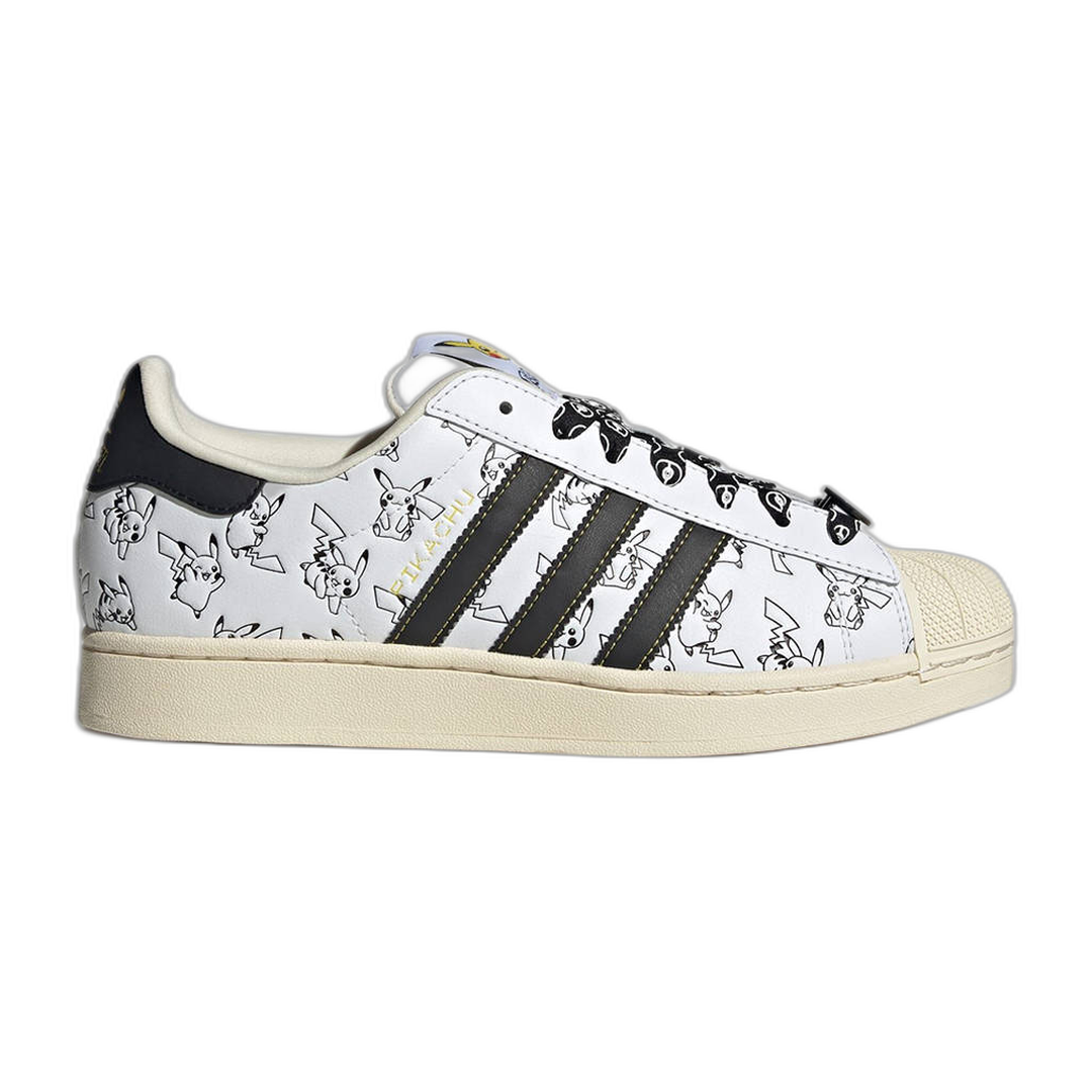 Pokémon x adidas Superstar Pikachu White Black