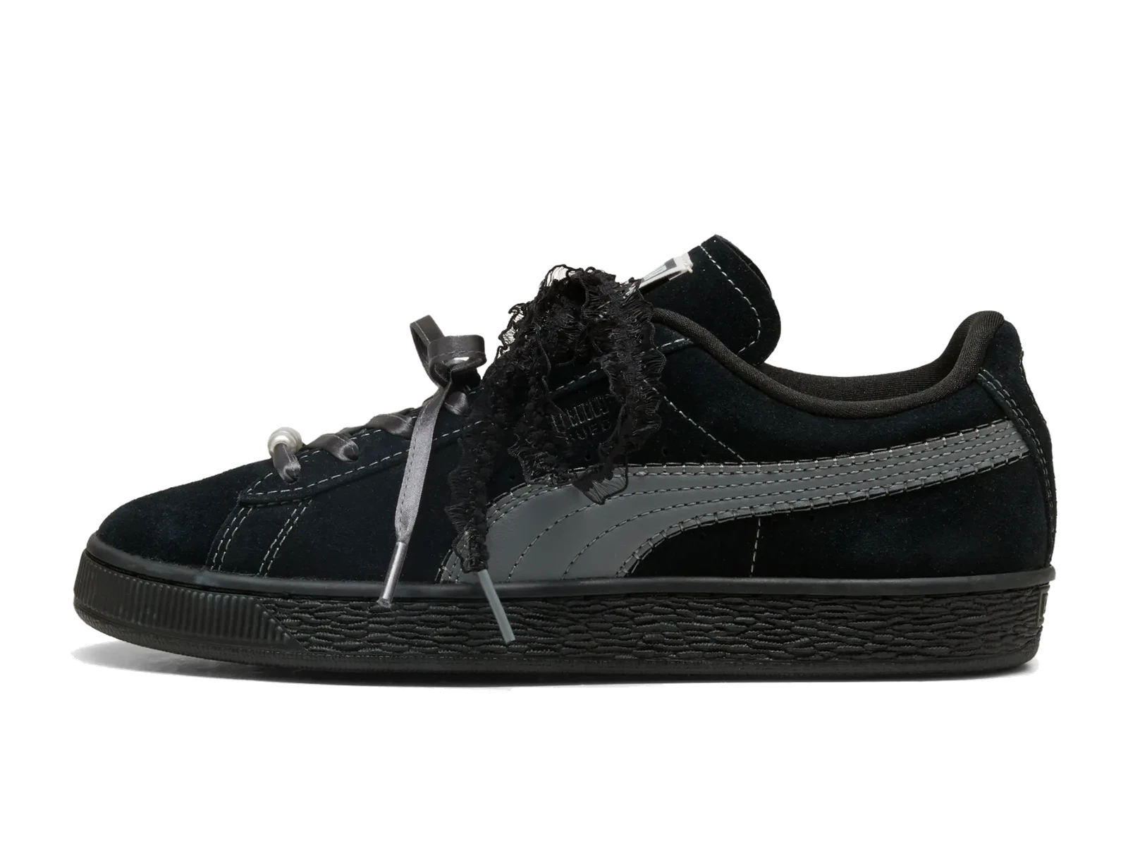 Puma Women's Suede Bloom Black/Slate Sky