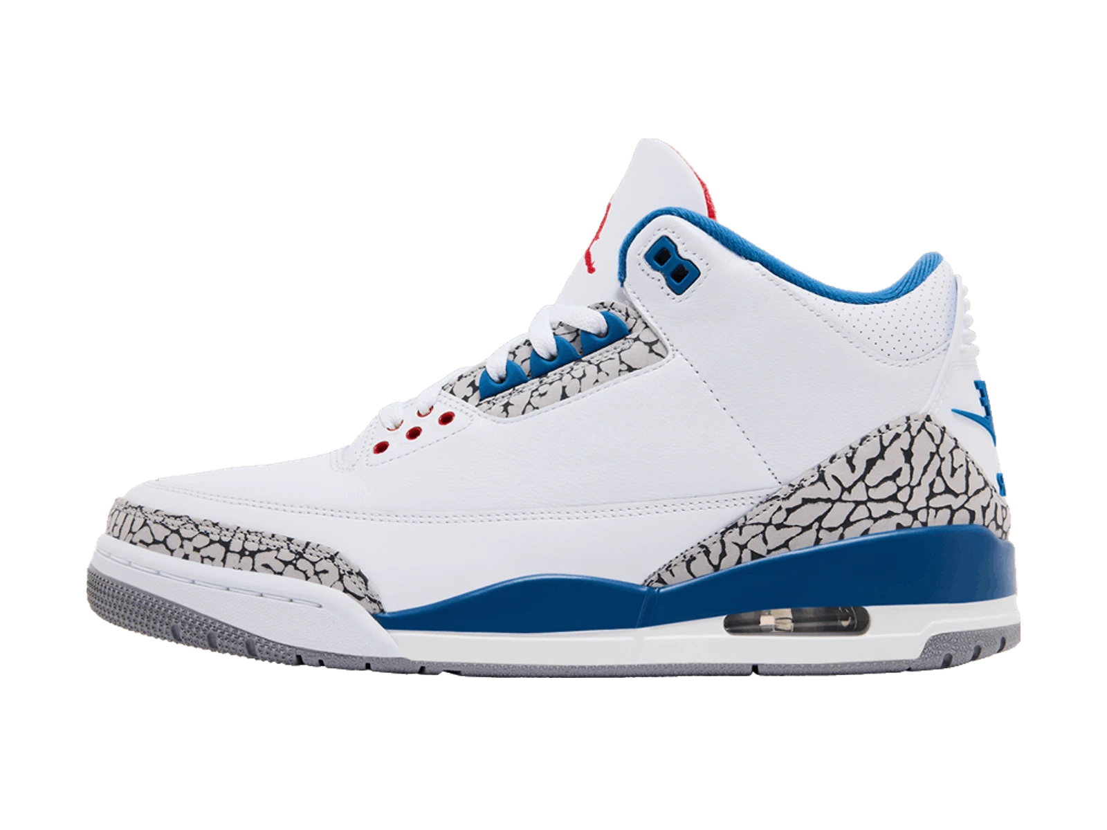 Air Jordan 3 Retro "True Blue" White/Fire Red-True Blue