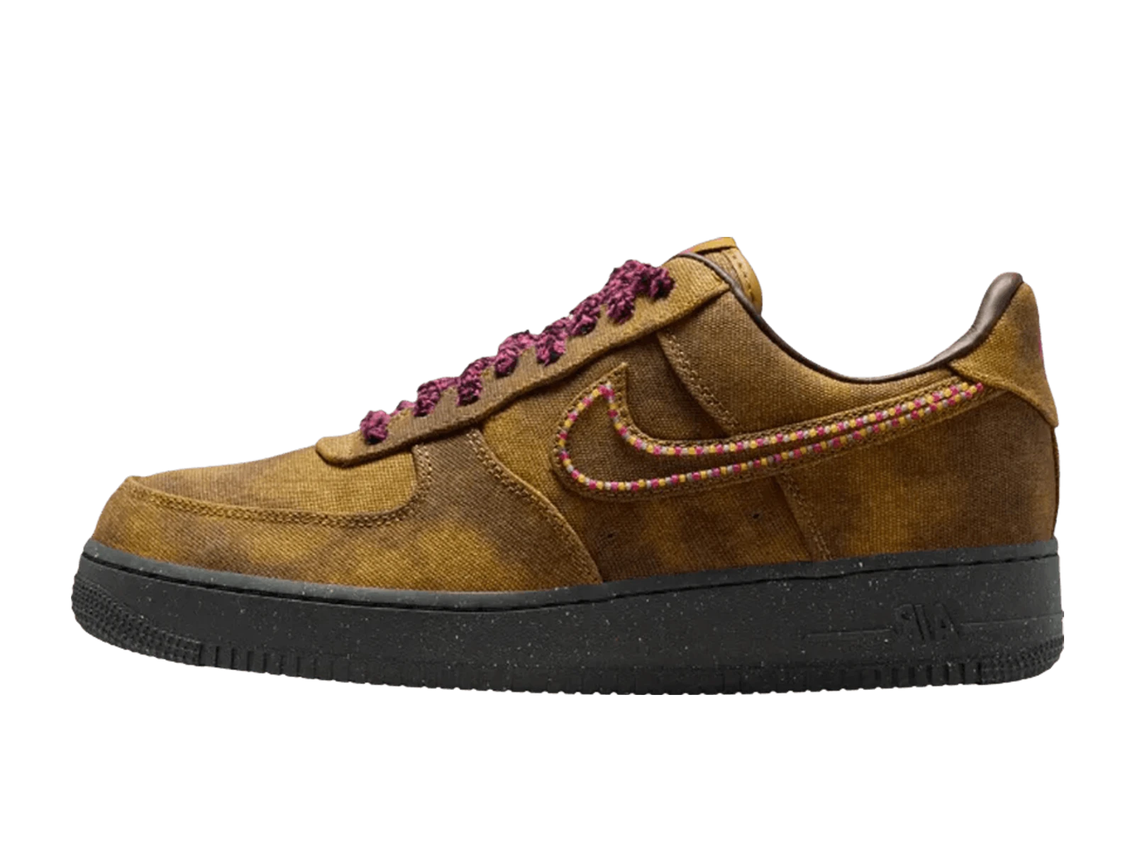 Nike Air Force 1 Boucle QS Desert Moss/Fierce Pink-Midwest Gol