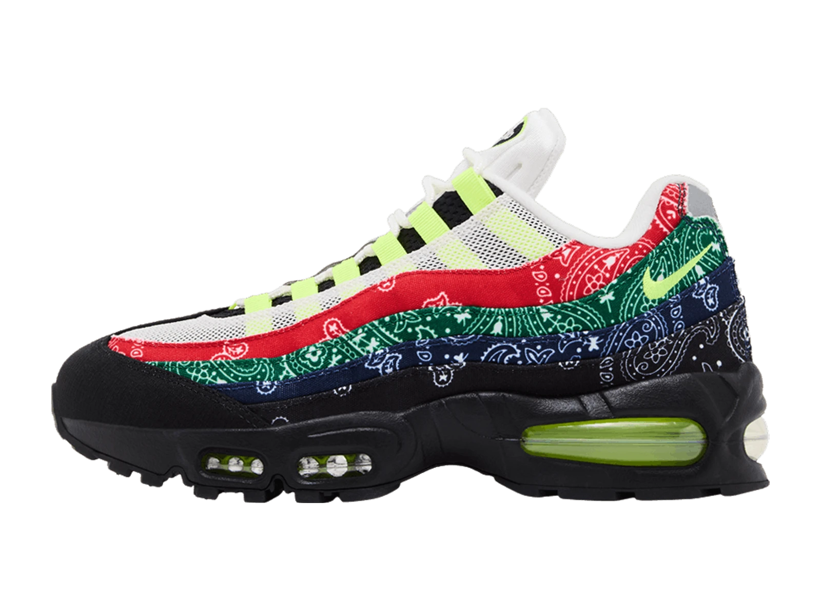 Nike Air Max 95 Big Bubble "Volt and University Red" Sail/Volt-Univ Red-Sport Green-Blac