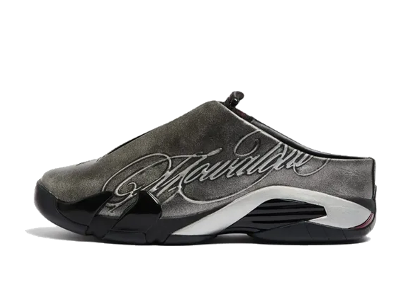 Jordan Air Jordan 14 Retro Mule SP x Mowalola Black/Metallic Silver-Burnt Red