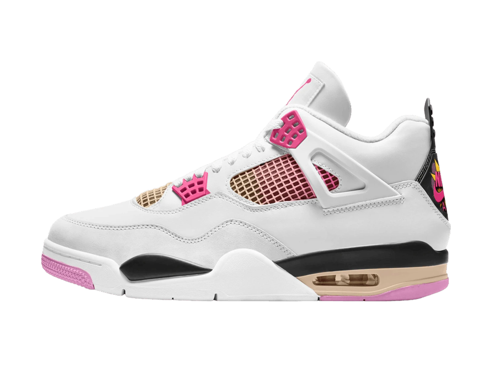 Air Jordan 4 Retro "Comic" Off White/Fire Pink-Anthracite