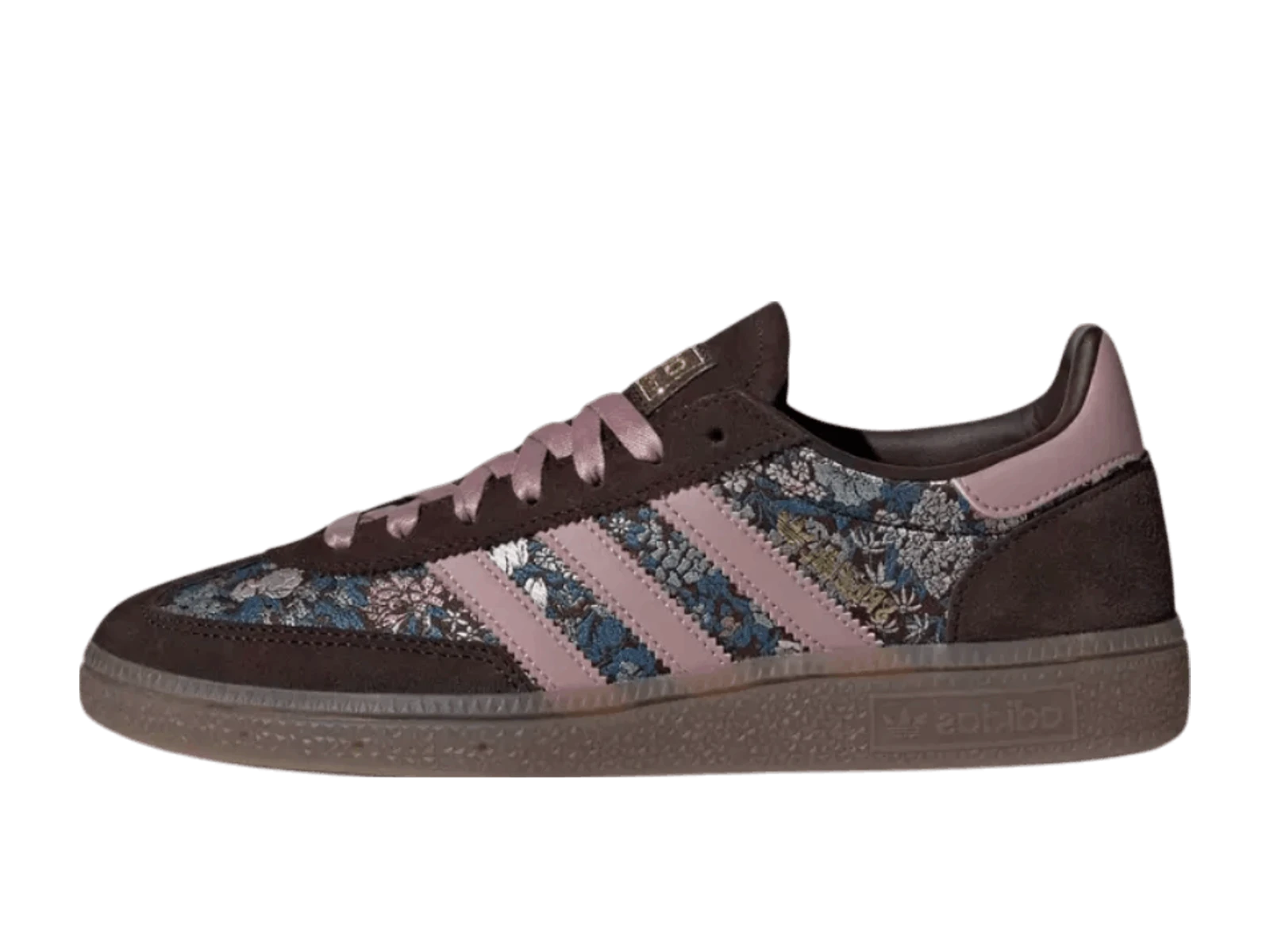 adidas x Liberty London Handball Spezial Aurora Coffee/Magic Mauve/Gum5