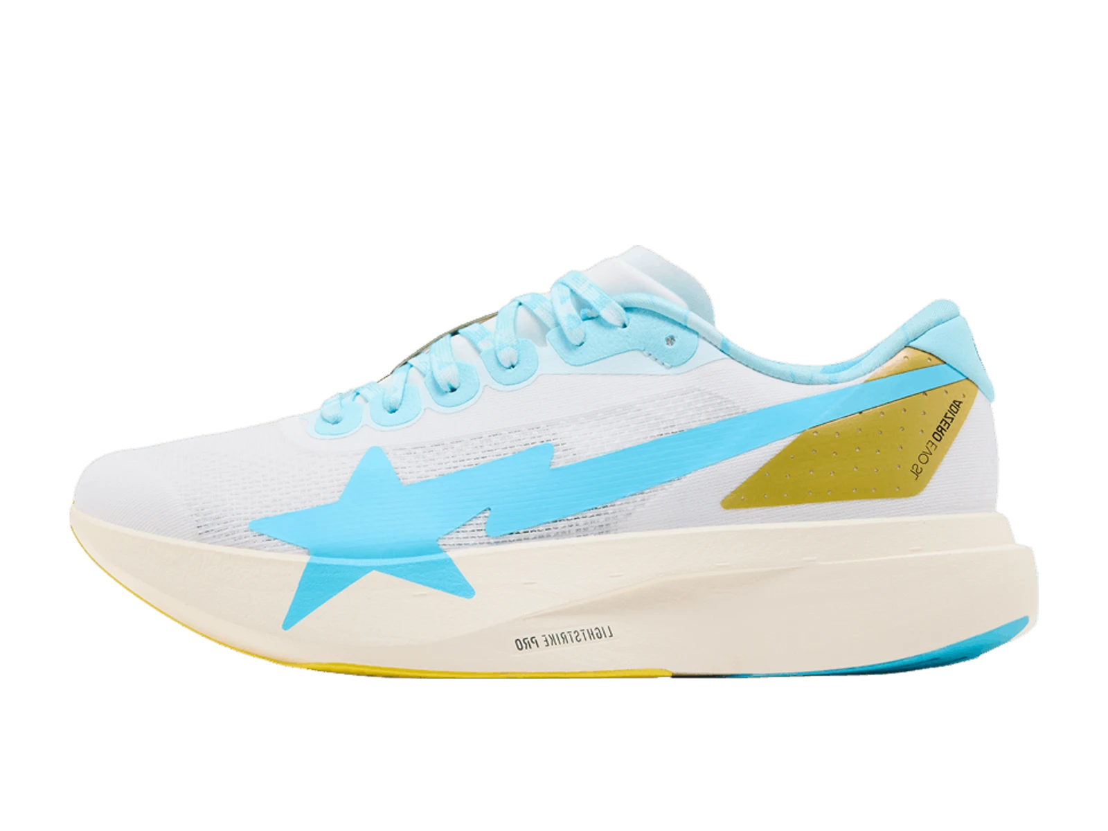 adidas Bape Adizero Evo SL Cloud White/Gold Metal/Off White